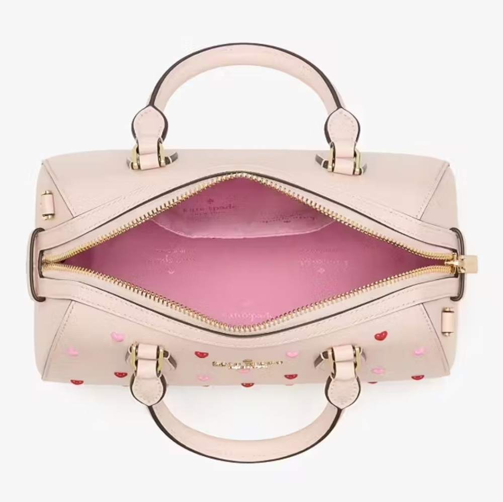 Kate Spade Madison Heart Studs Small Dolly Duffle, Powdered Sugar - Picture 4 of 6